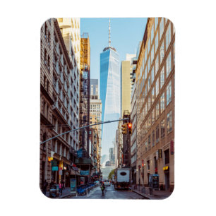 Downtown New York View World Trade Center Magnet
