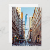Downtown New York View World Trade Center Postkarte (Vorne/Hinten)