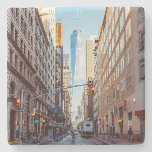 Downtown New York View World Trade Center Steinuntersetzer