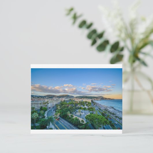 Downtown Nice, Frankreich Postkarte (Stehend Vorderseite)