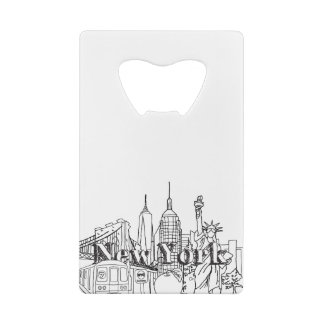 Downtown NYE New York Vacation Souvenirs NYC Gesch Geldbeutel Flaschenöffner