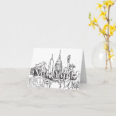 Downtown NYE New York Vacation Souvenirs NYC Gesch Karte (Gelbe Blume)