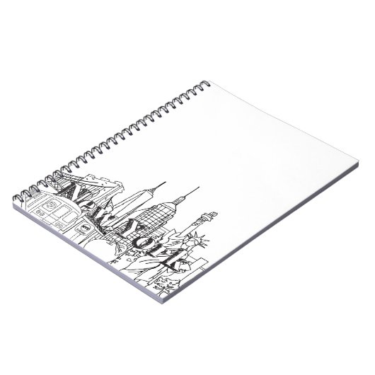 Downtown NYE New York Vacation Souvenirs NYC Gesch Notizblock (Linke Seite)