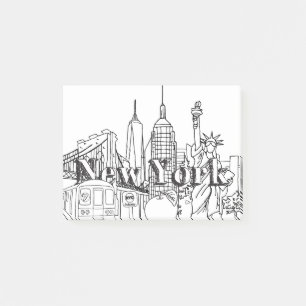 Downtown NYE New York Vacation Souvenirs NYC Gesch Post-it Klebezettel