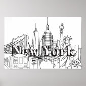 Downtown NYE New York Vacation Souvenirs NYC Gesch Poster (Vorne)