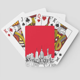 Downtown NYE New York Vacation Souvenirs NYC Gesch Spielkarten