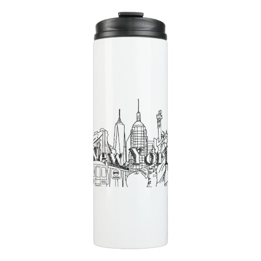 Downtown NYE New York Vacation Souvenirs NYC Gesch Thermosbecher (Vorderseite)