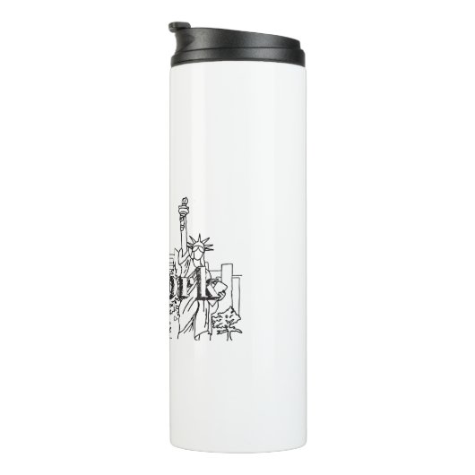Downtown NYE New York Vacation Souvenirs NYC Gesch Thermosbecher (Nach rechts gedreht)