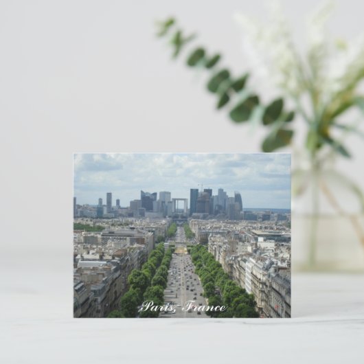 Downtown Paris Postkarte (Stehend Vorderseite)