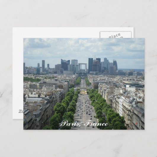 Downtown Paris Postkarte (Vorne/Hinten)