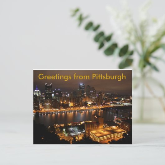 Downtown Pittsburgh Postkarte (Stehend Vorderseite)