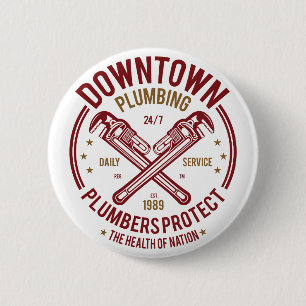 Downtown Plumbing Daily Service 24/7 Klempner Button