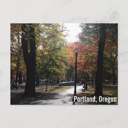 Downtown Portland PSU Parkblocks Postkarte (Vorderseite)