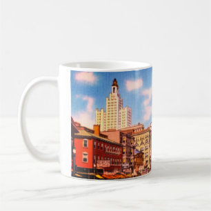 Downtown Providence, RI Vintages Foto Kaffeetasse