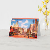 Downtown Providence, RI Vintages Foto Karte (Gelbe Blume)