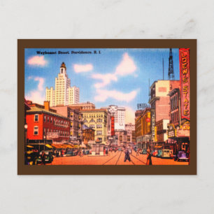 Downtown Providence, RI Vintages Foto Postkarte