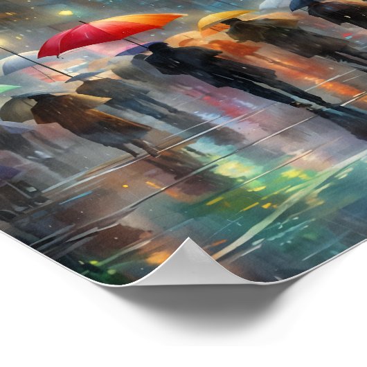 Downtown Rainfall Poster (Ecke)