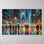Downtown Rainfall Poster (Vorne)