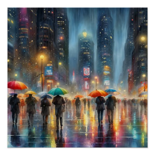 Downtown Rainfall Poster (Vorderseite)