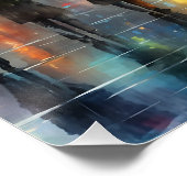 Downtown Rainfall Poster (Ecke)