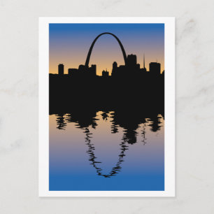 Downtown Saint Louis, Missouri Silhouette Postkarte