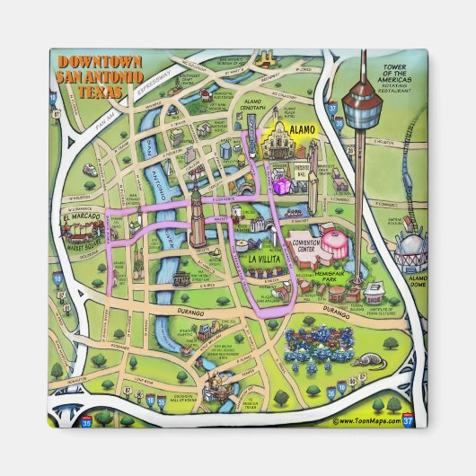 Downtown San Antonio Texas Magnet (Vorne)
