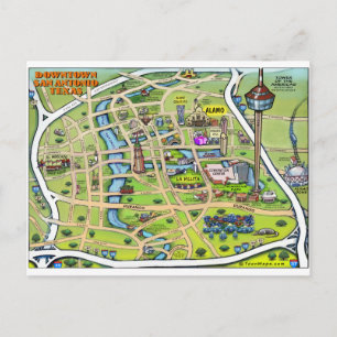 Downtown San Antonio Texas Postkarte