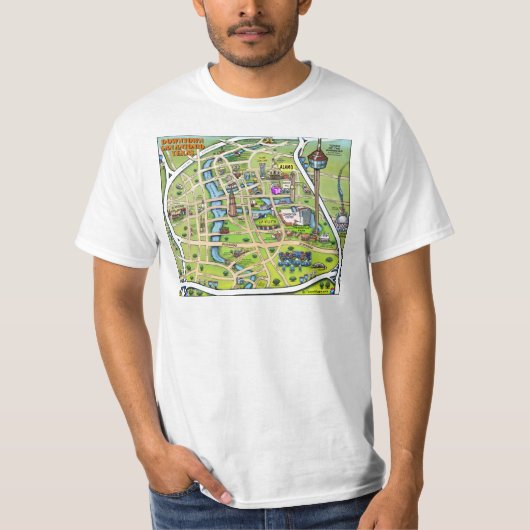 Downtown San Antonio Texas T-Shirt (Vorderseite)
