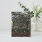 Downtown Savannah Georgia Postkarte (Stehend Vorderseite)