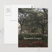 Downtown Savannah Georgia Postkarte (Vorne/Hinten)