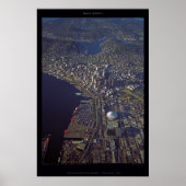 Downtown Seattle at Sunset With Kingdome, 1999 Poster (Vorne)