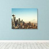 Downtown Seattle Skyline and Space Needle Leinwanddruck (Insitu (Holzboden))