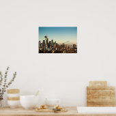 Downtown Seattle Skyline and Space Needle Poster (Küche)