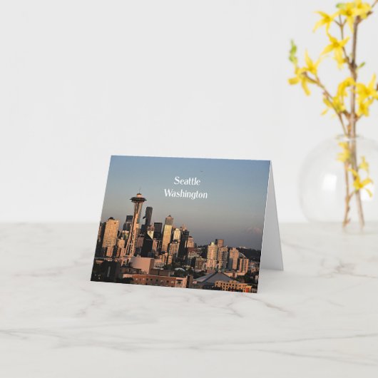 Downtown Seattle, Washington Karte (Gelbe Blume)