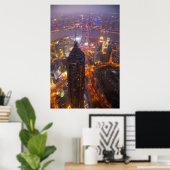 Downtown Shanghai City Poster (Heimbüro)
