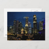 Downtown Singapur Postkarte (Vorne/Hinten)
