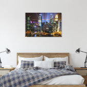Downtown Singapur Stadt am Abend Leinwanddruck (Insitu (Schlafzimmer))