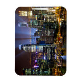 Downtown Singapur Stadt am Abend Magnet (Vertikal)