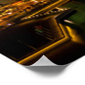 Downtown Singapur Stadt am Abend Poster (Ecke)