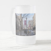 Downtown Springfield Mattiert Glass Beer Tasse (Vorderseite Links)
