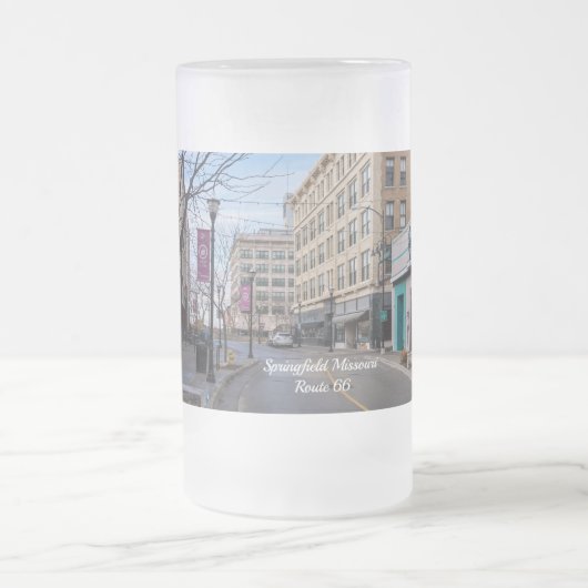 Downtown Springfield Mattiert Glass Beer Tasse (Mittel)