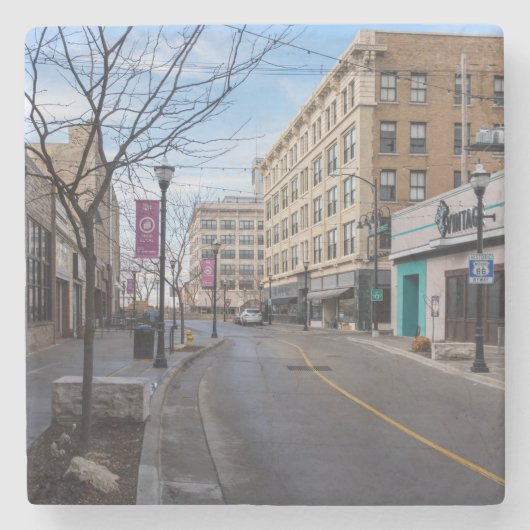 Downtown Springfield Steinuntersetzer (Vorderseite)