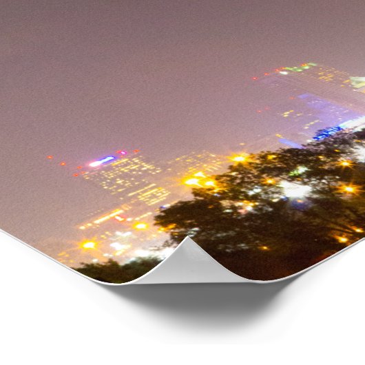 Downtown St. Louis, Missouri at Night Poster (Ecke)