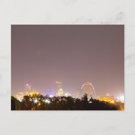 Downtown St. Louis, Missouri at Night Postkarte (Vorderseite)