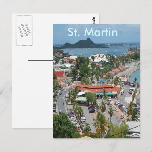 Downtown St. Martin Postkarte (Vorne/Hinten)