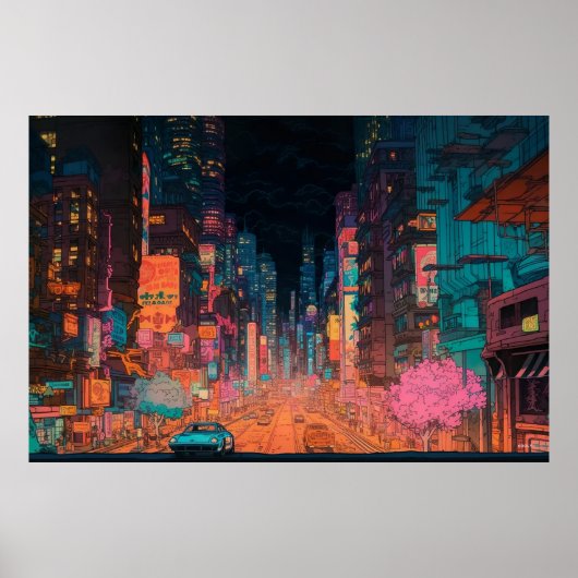Downtown Tokyo Anime Poster (Vorne)
