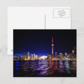 Downtown Toronto Canada City City am Abend Postkarte (Vorne/Hinten)