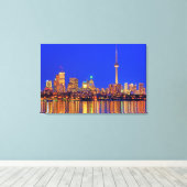 Downtown Toronto skyline at night Leinwanddruck (Insitu (Holzboden))