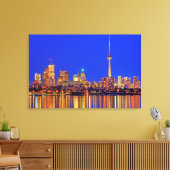 Downtown Toronto skyline at night Leinwanddruck (Insitu (Wohnzimmer))