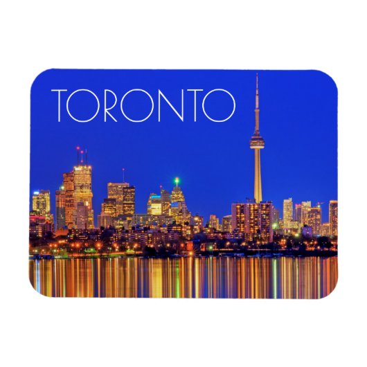 Downtown Toronto skyline at night Magnet (Horizontal)
